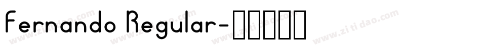 Fernando Regular字体转换